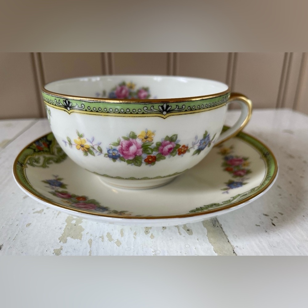 - NORITAKE CHINA from Japan ~ Dorian~ Teacup & Saucer.